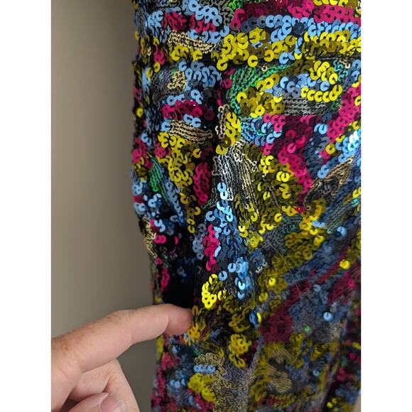 Ivy City Co Sequined Puff Sleeve Jumpsuit Size Small - Picture 4 of 10
